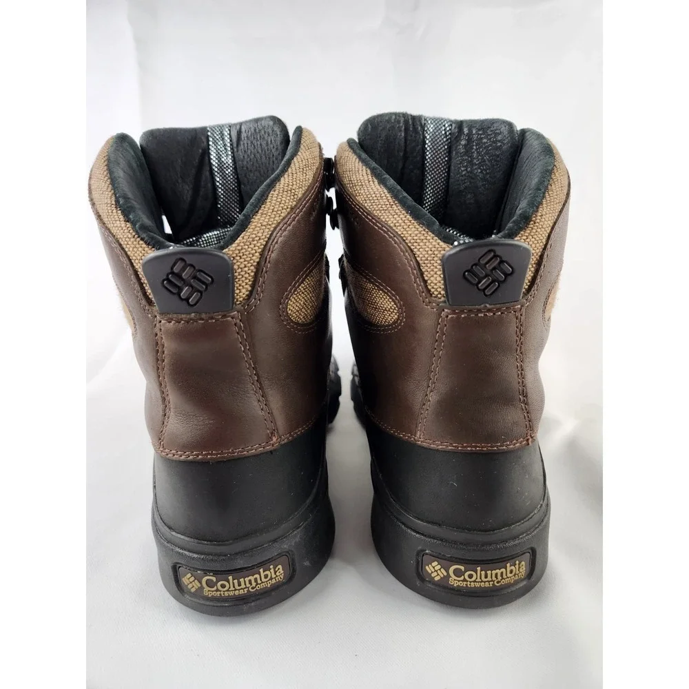 COLUMBIA BUGABOOT Thermal Lining Omni-Heat Men 9 Waterproof Boots Leather Rubber